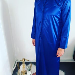 Qamis Emiratie Bleu Roi Satinée